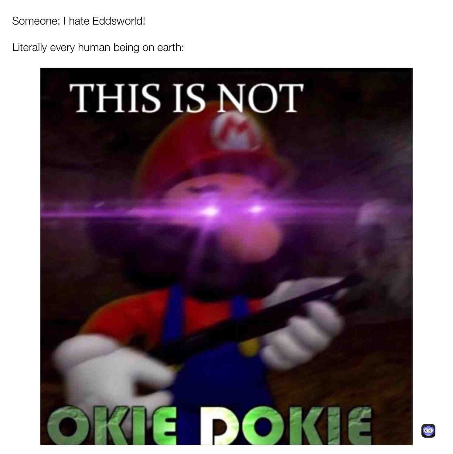 Meme shared by @Minecraft_Wither