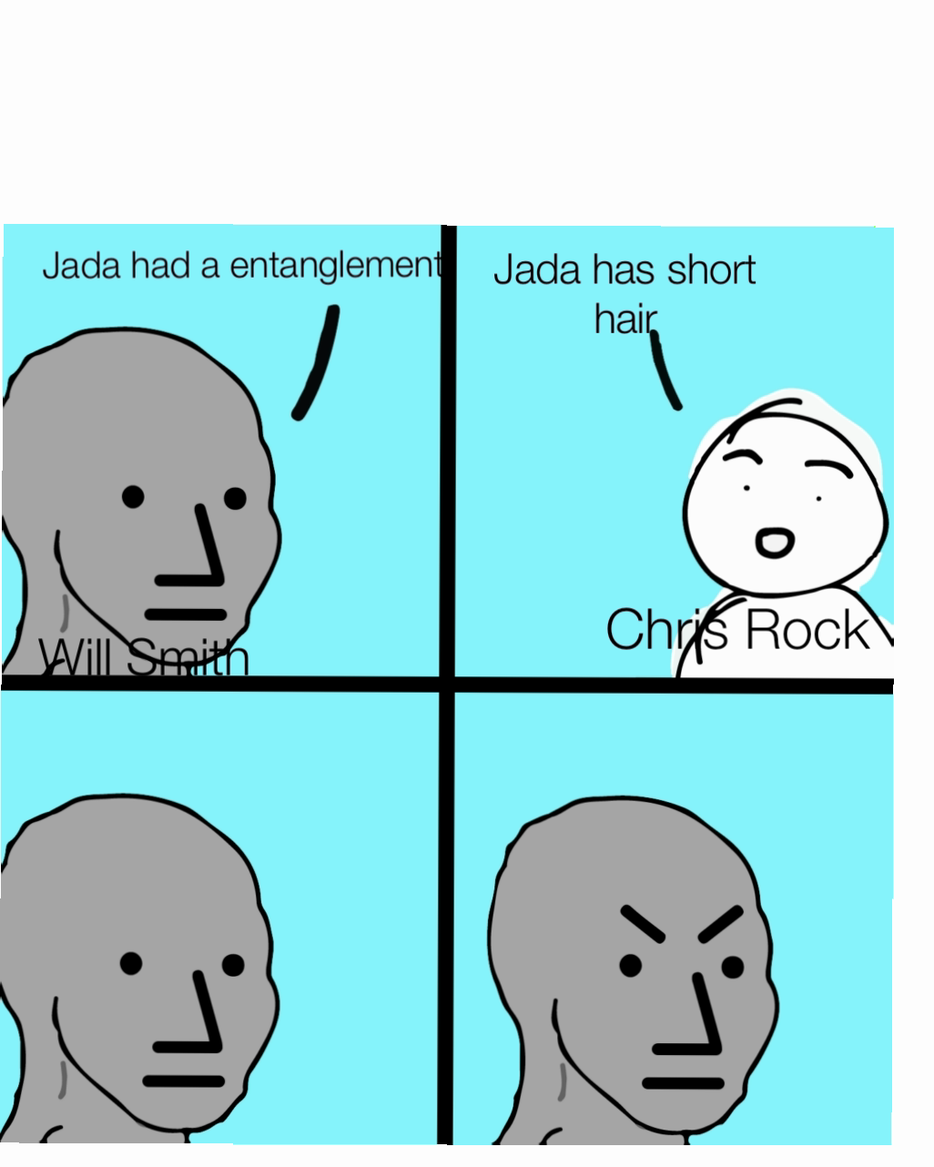 Jada has short hair Jada had a entanglement  Chris Rock Will Smith