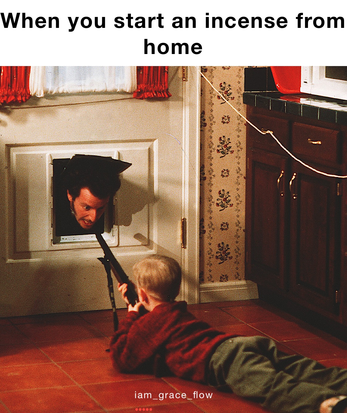 When you start an incense from home