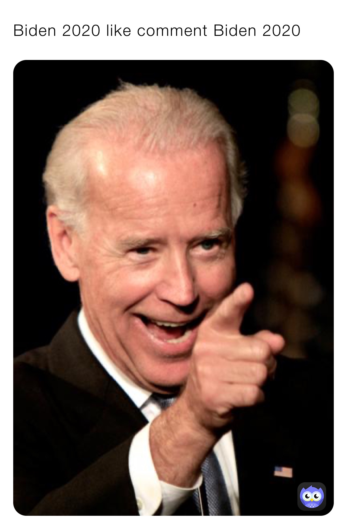 Biden 2020 like comment Biden 2020