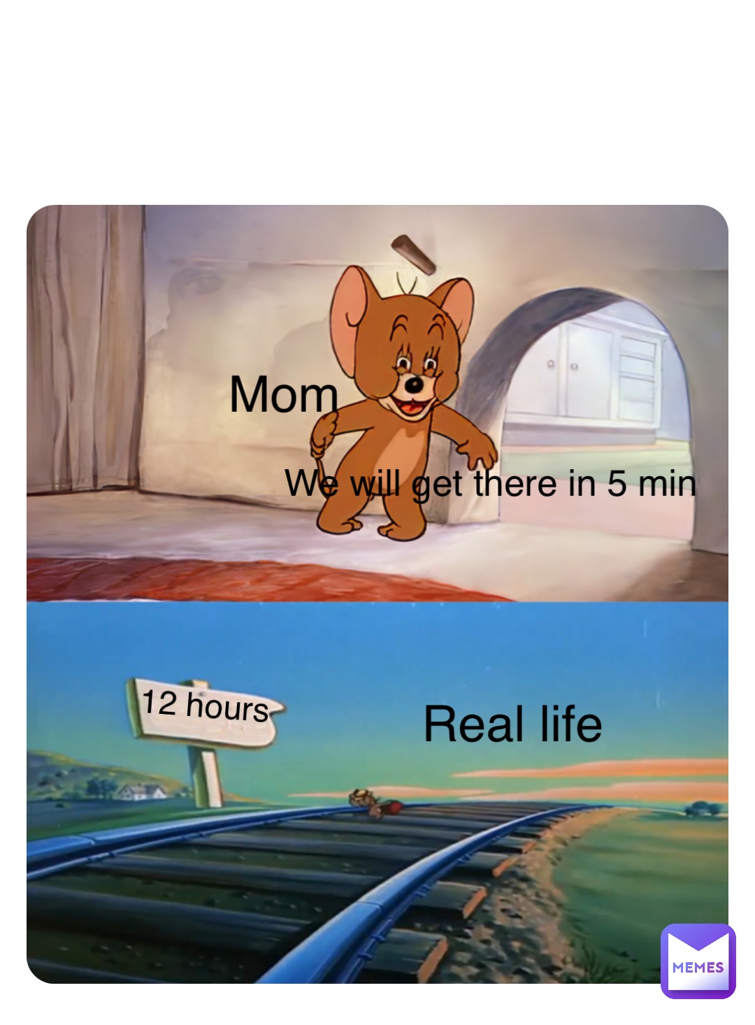 Double tap to edit Mom We will get there in 5 min 12 hours Real life
