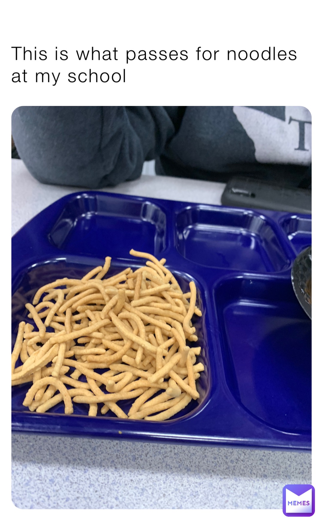 This is what passes for noodles at my school