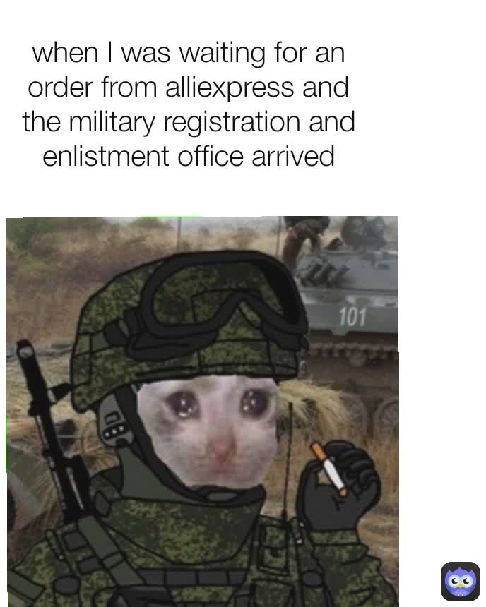 when I was waiting for an order from alliexpress and the military registration and enlistment office arrived
