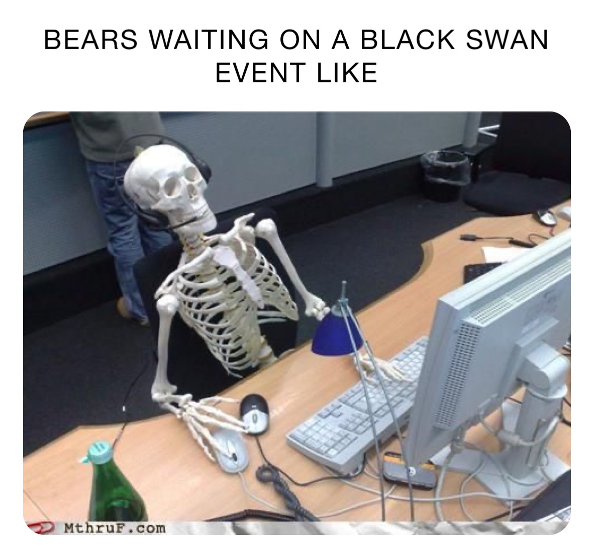 BEARS WAITING ON A BLACK SWAN EVENT LIKE 