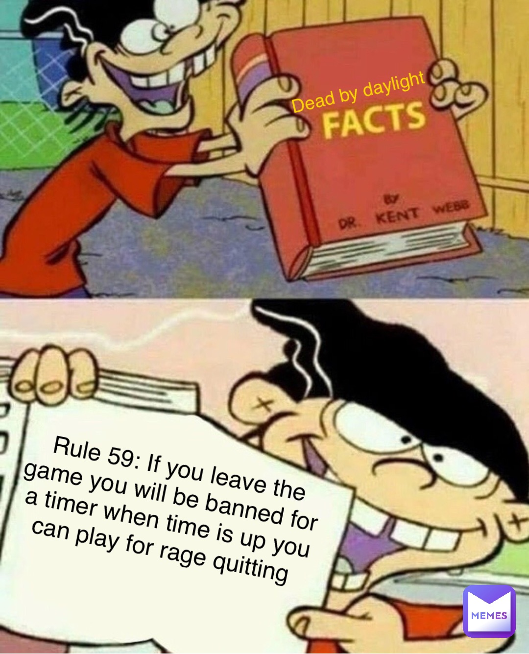 Dead by daylight Rule 59: If you leave the game you will be banned for a timer when time is up you can play for rage quitting