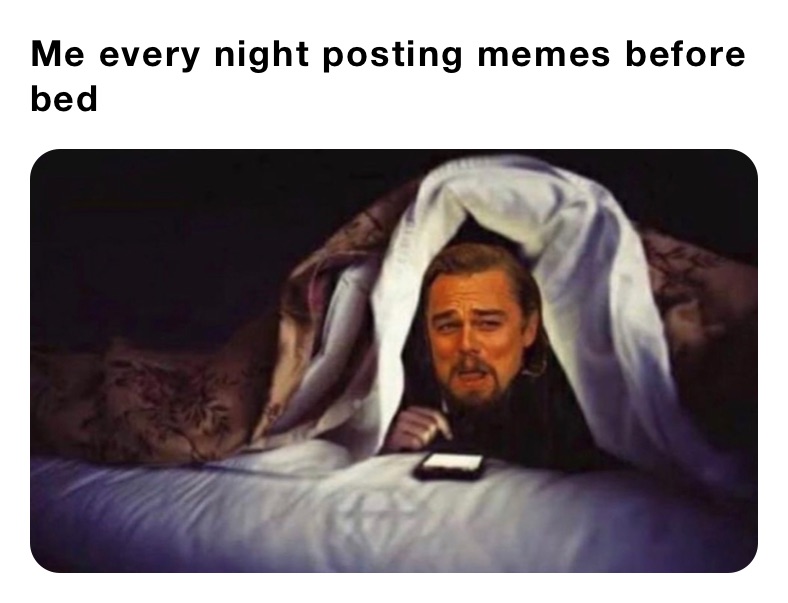 Me every night posting memes before bed
