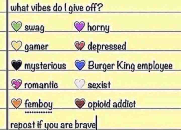 I’m curious to see the impression I’ve made so please comment