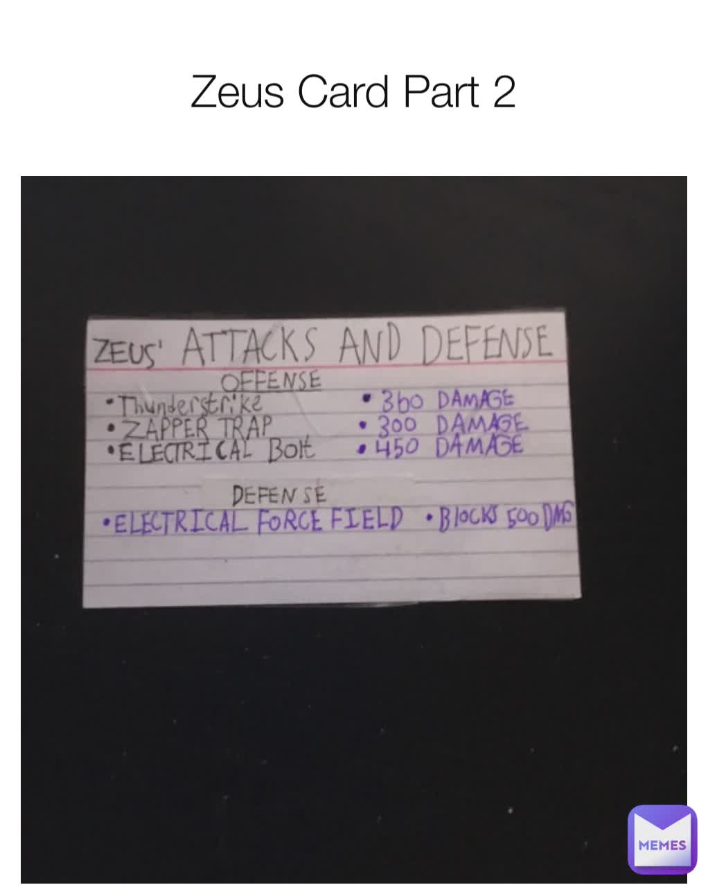 Zeus Card Part 2