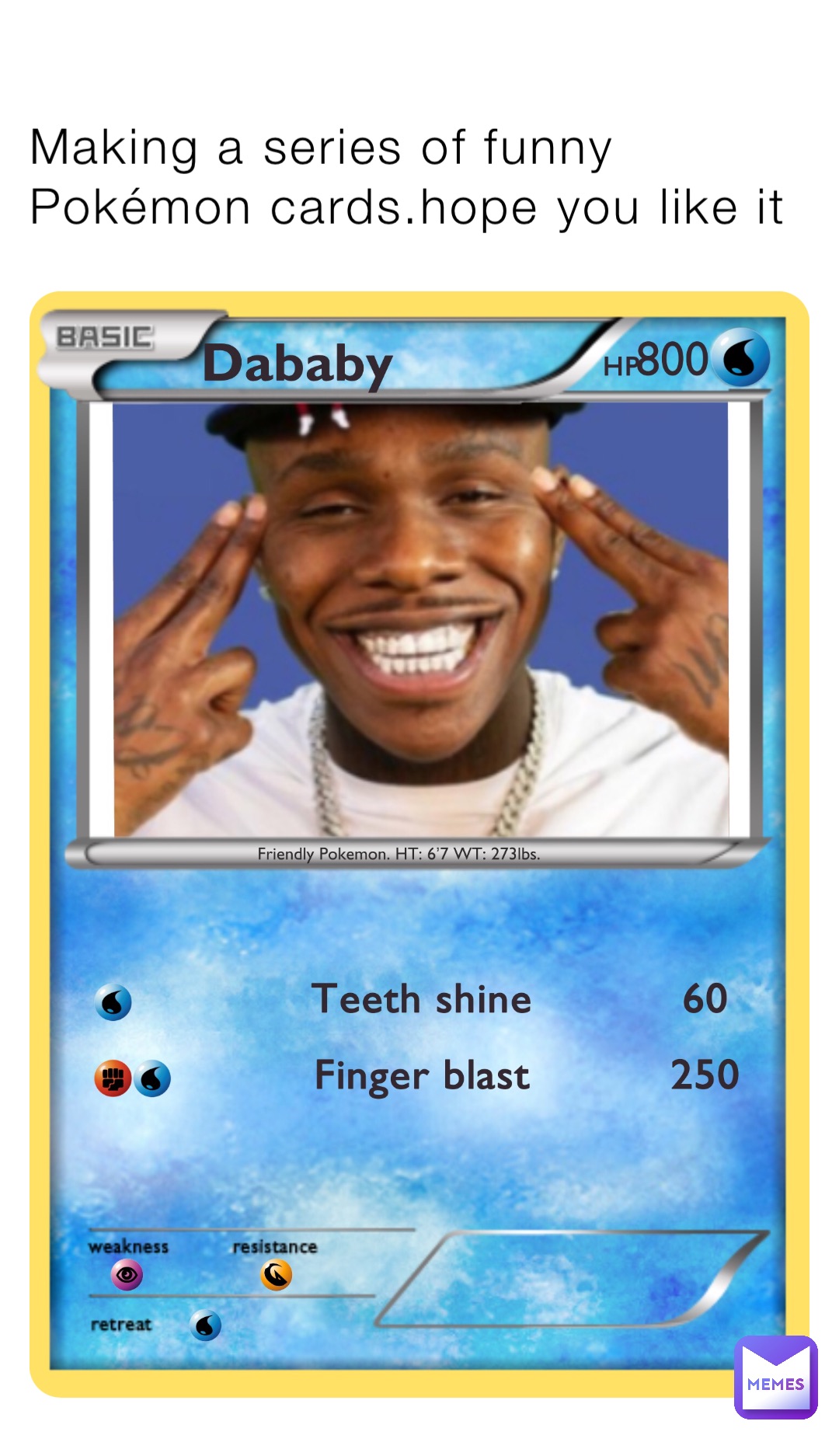 Making a series of funny Pokémon cards.hope you like it