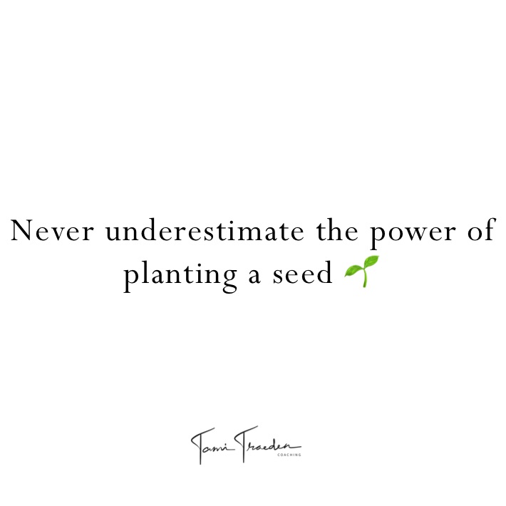 Never underestimate the power of planting a seed 🌱