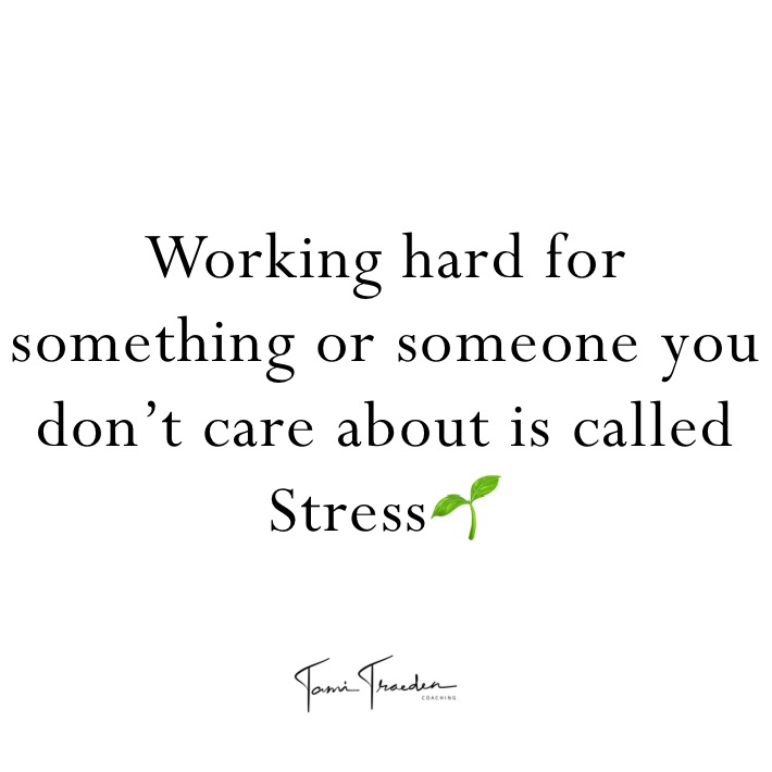 Working hard for something or someone you don’t care about is called Stress🌱