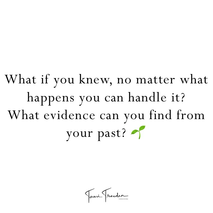 What if you knew, no matter what happens you can handle it? 
What evidence can you find from your past? 🌱