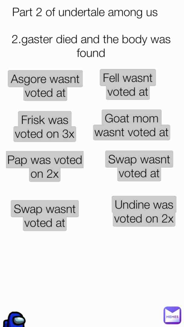 part 2 / 5 (frisk wasnt an imposter)