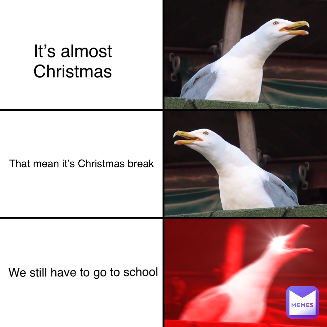 It’s almost Christmas That mean it’s Christmas break We still have to go to school