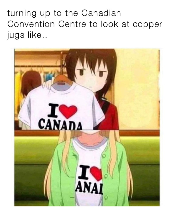 turning up to the Canadian Convention Centre to look at copper jugs like..