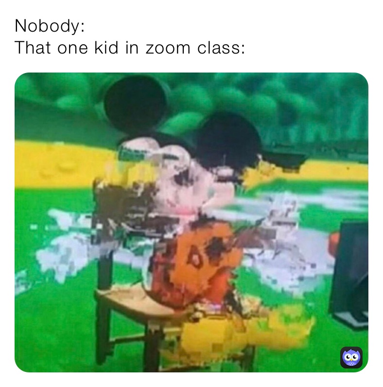 Nobody: 
That one kid in zoom class: