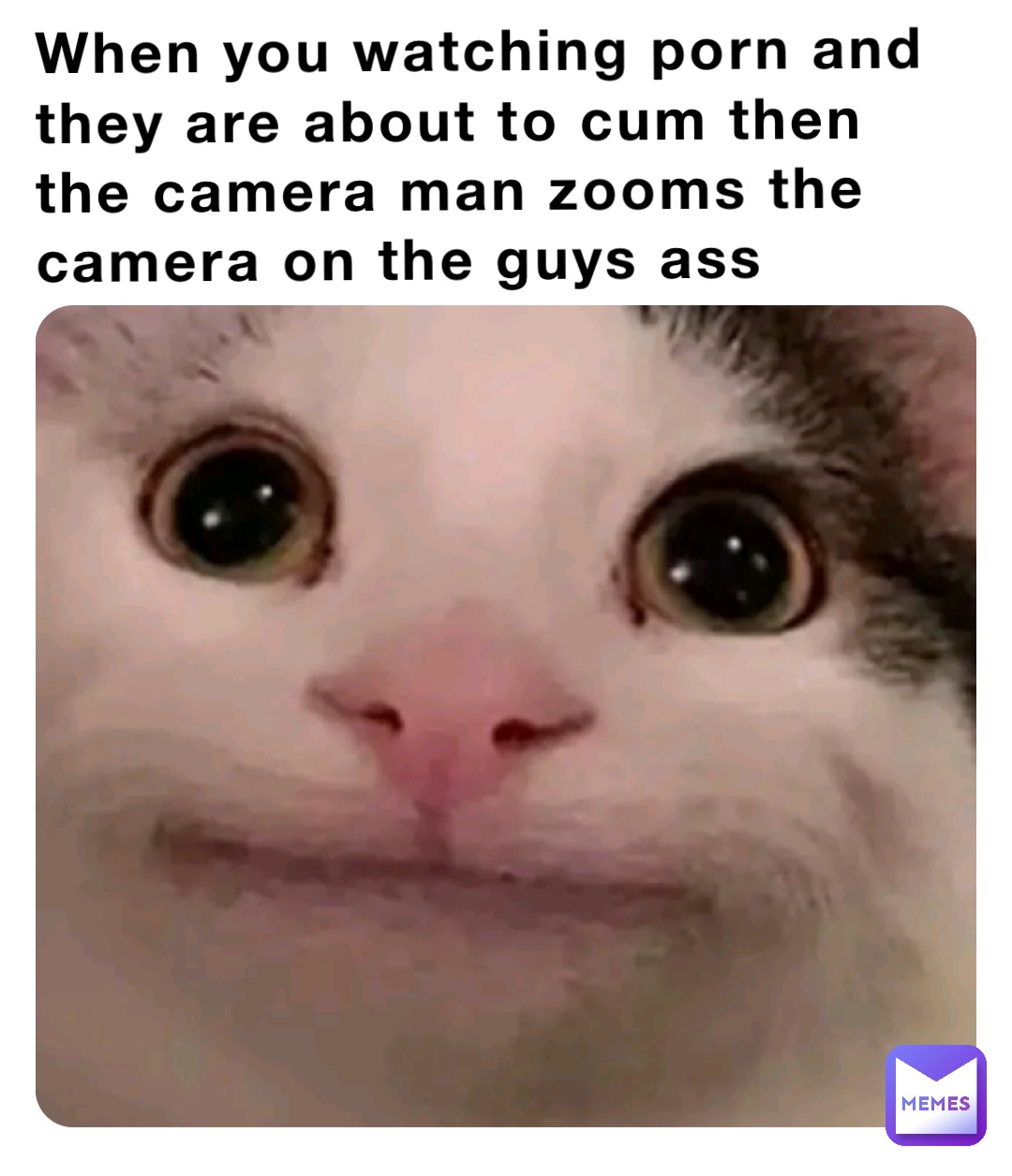 Cum Porn Memes - When you watching porn and they are about to cum then the camera man zooms  the camera on the guys ass | @goldenpreeq | Memes