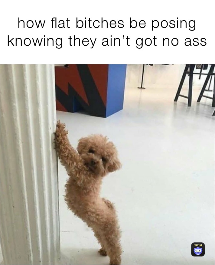 how flat bitches be posing knowing they ain’t got no ass 