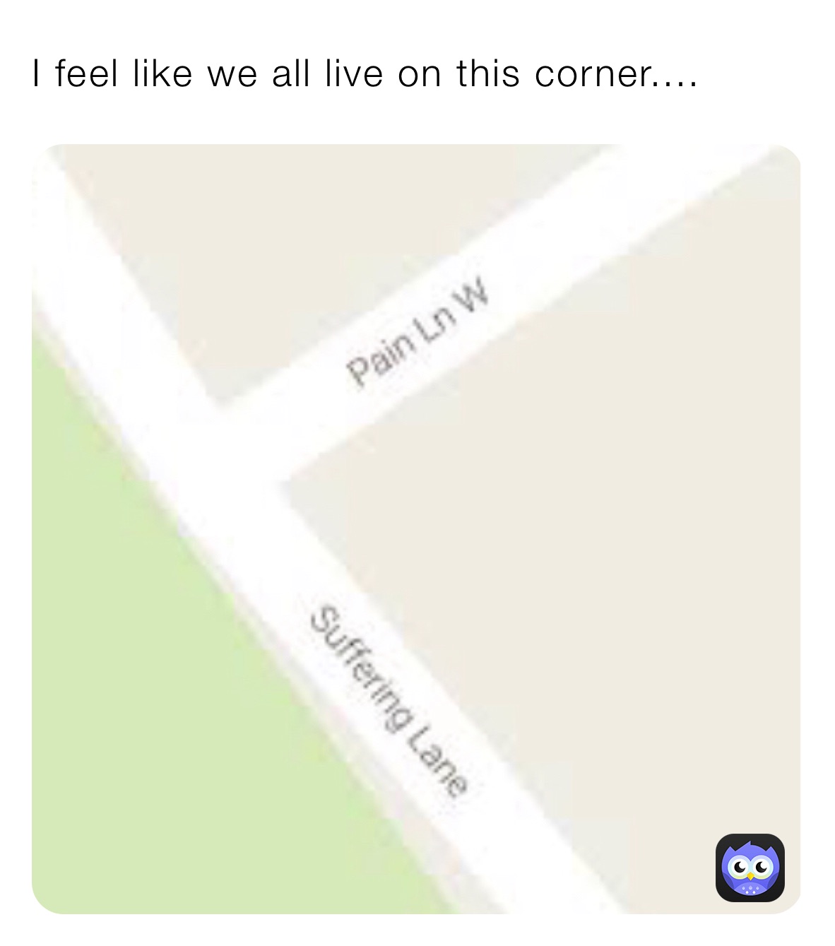 I feel like we all live on this corner....