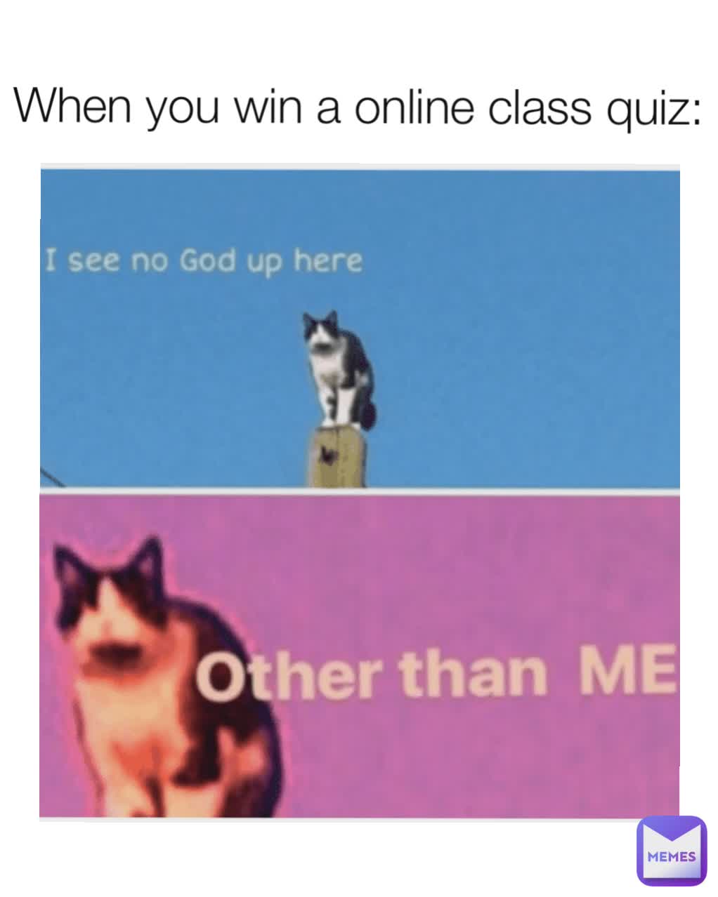 When you win a online class quiz:
