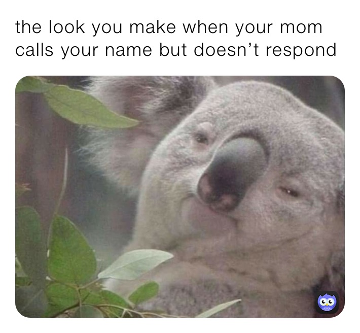 the look you make when your mom calls your name but doesn’t respond