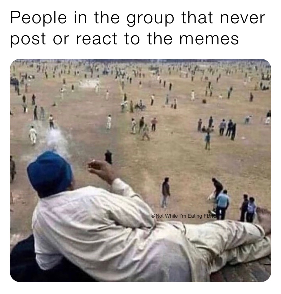 People in the group that never post or react to the memes