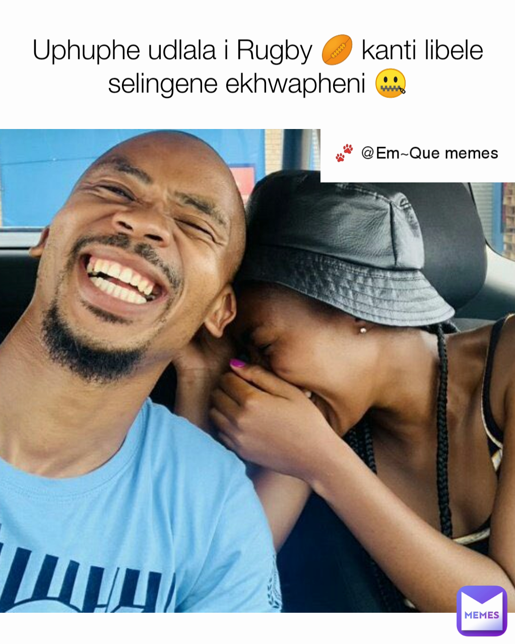 Uphuphe udlala i Rugby 🏉 kanti libele selingene ekhwapheni 🤐 🐾 @Em~Que memes 