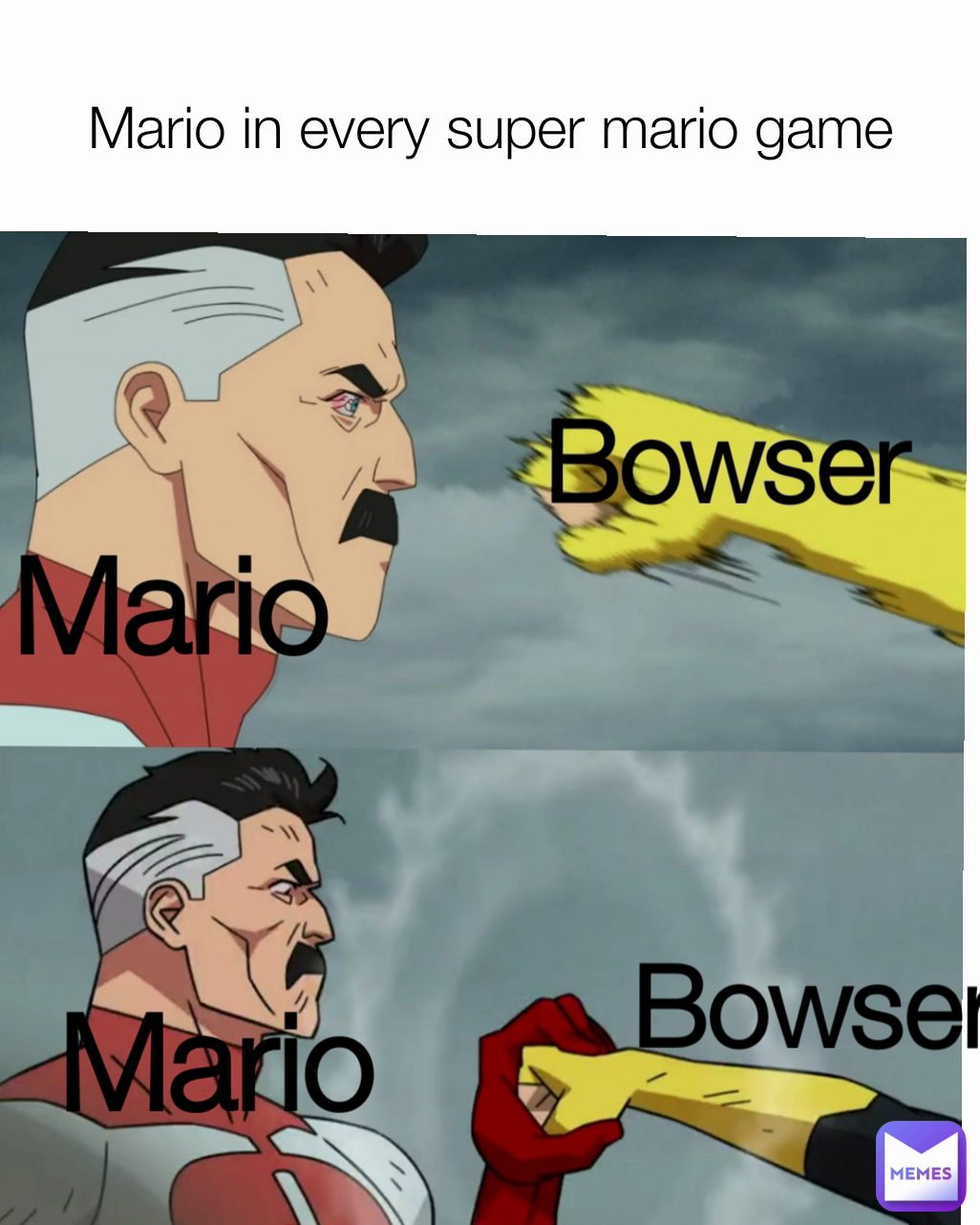 Bowser Mario in every super mario game Mario Bowser Mario