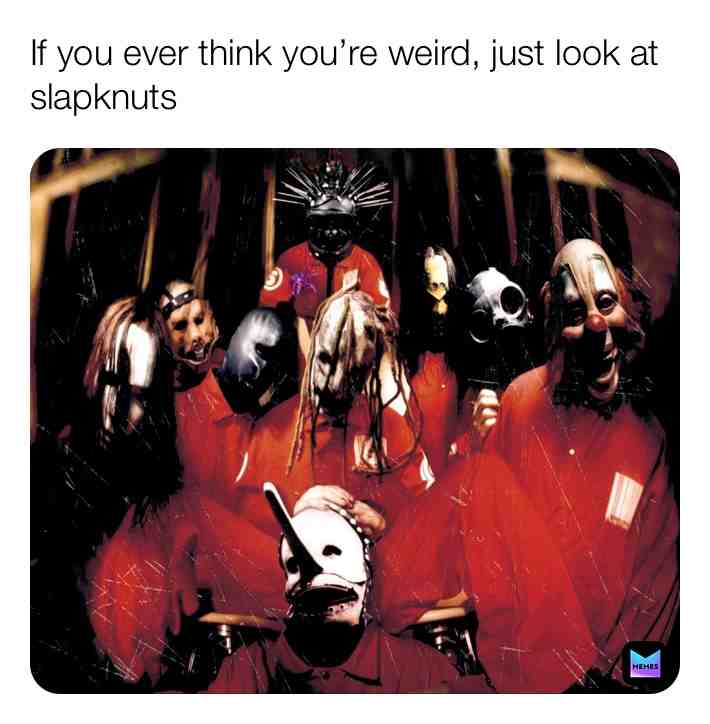 The one with the white mask looks like his nose is a dick