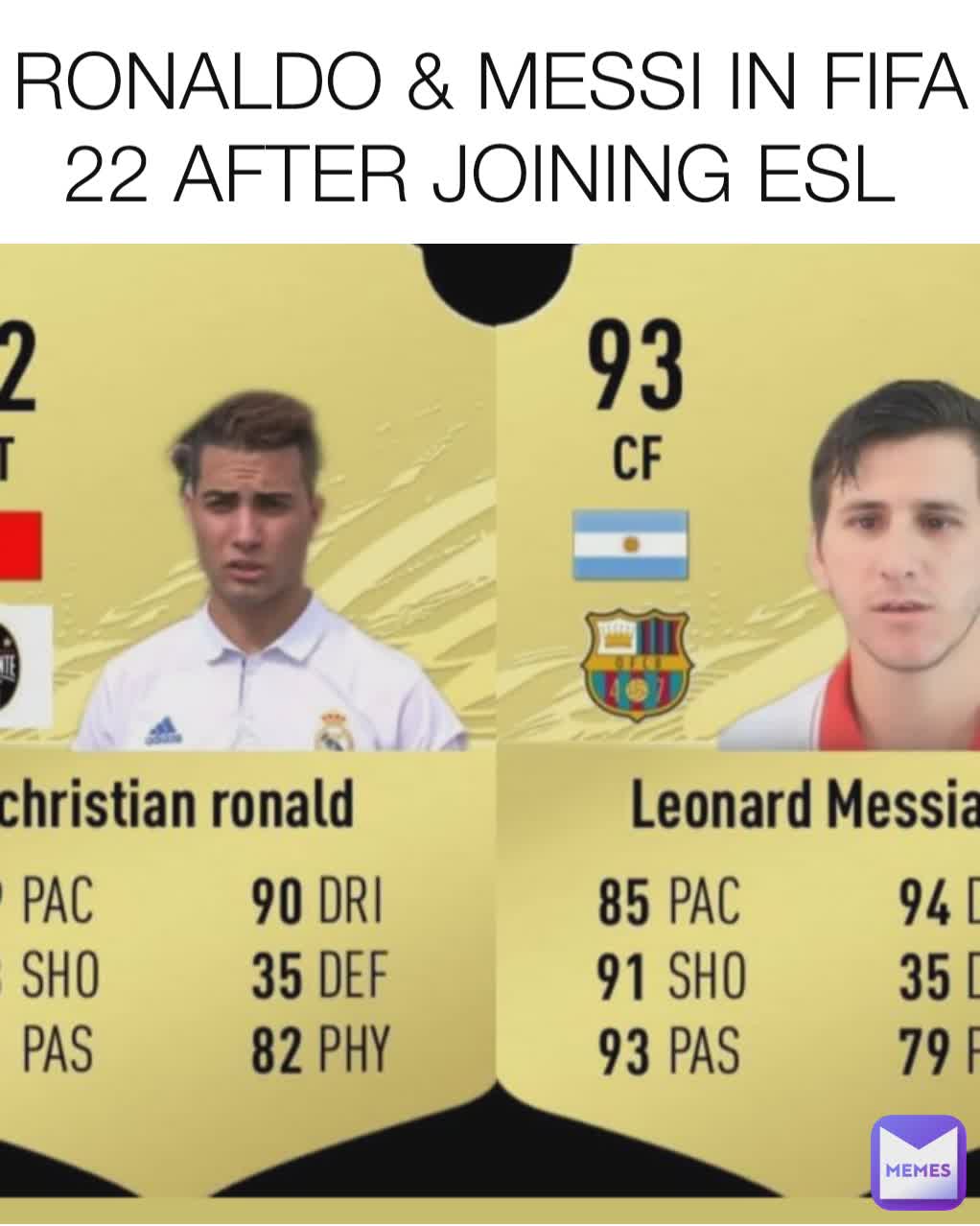 RONALDO & MESSI IN FIFA 22 AFTER JOINING ESL 