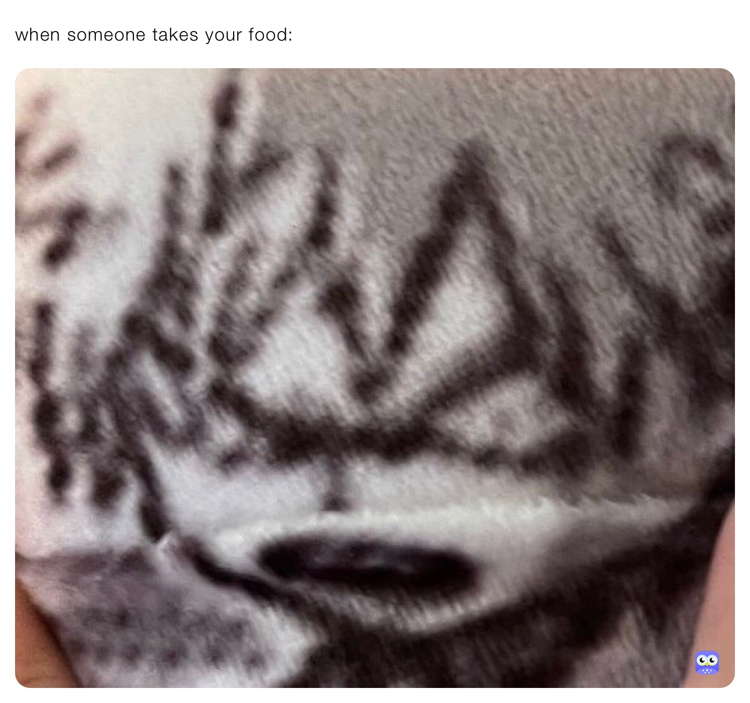 when someone takes your food: