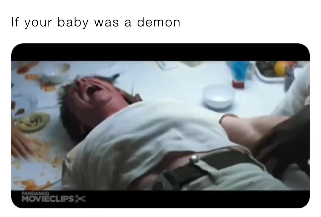 demon baby meme