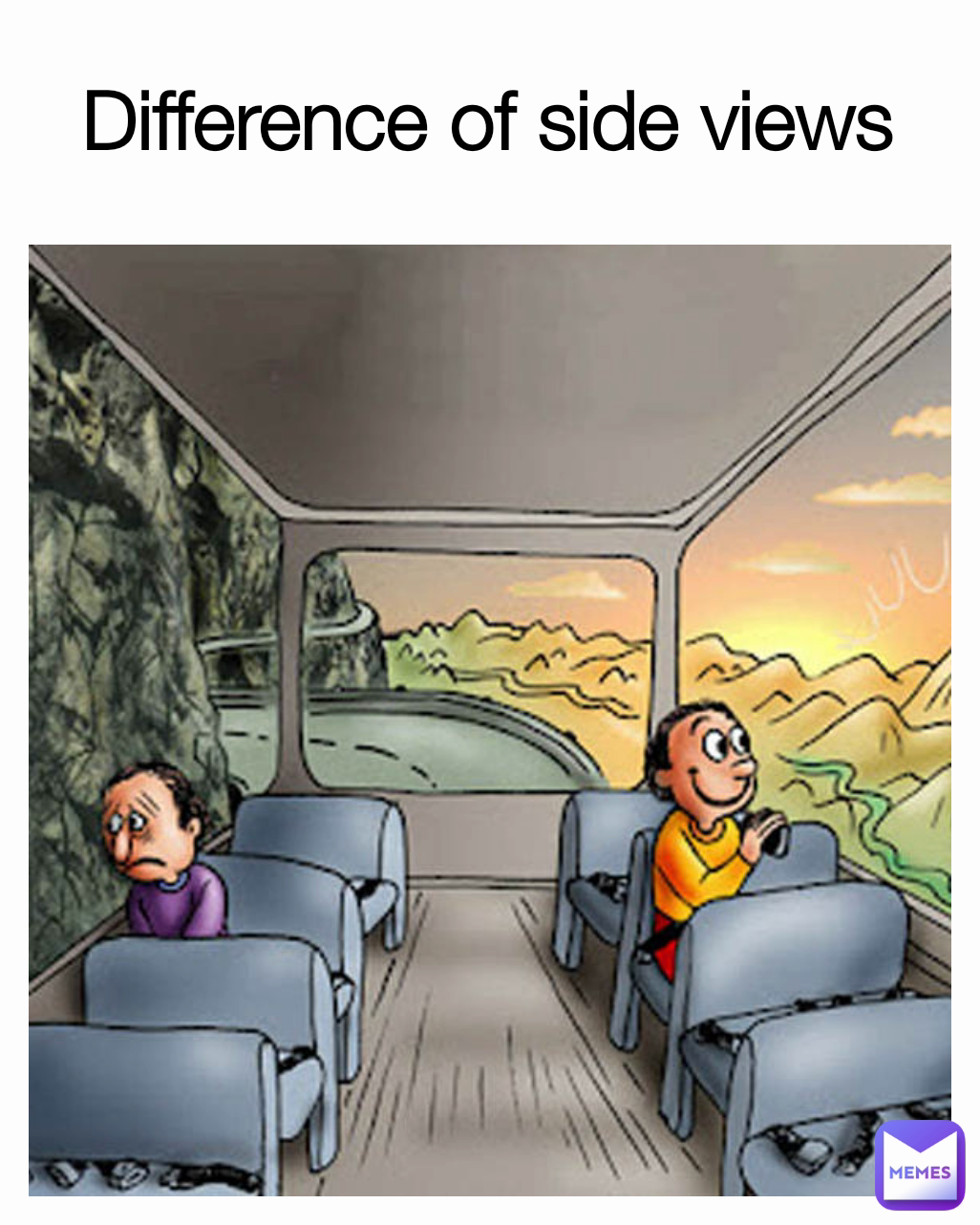 Difference of side views