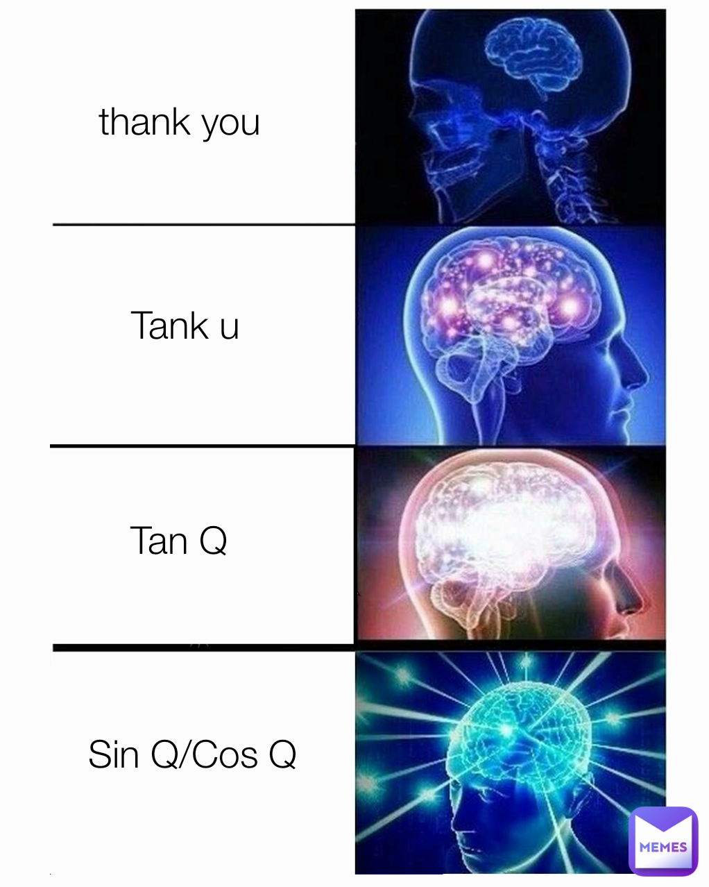 thank you Tan Q Tank u Sin Q/Cos Q