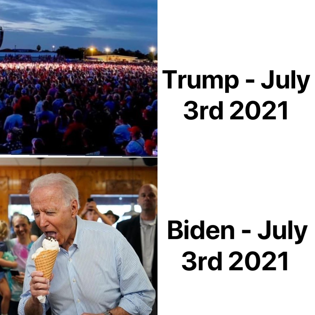Trump - July 3rd 2021 Biden - July 3rd 2021