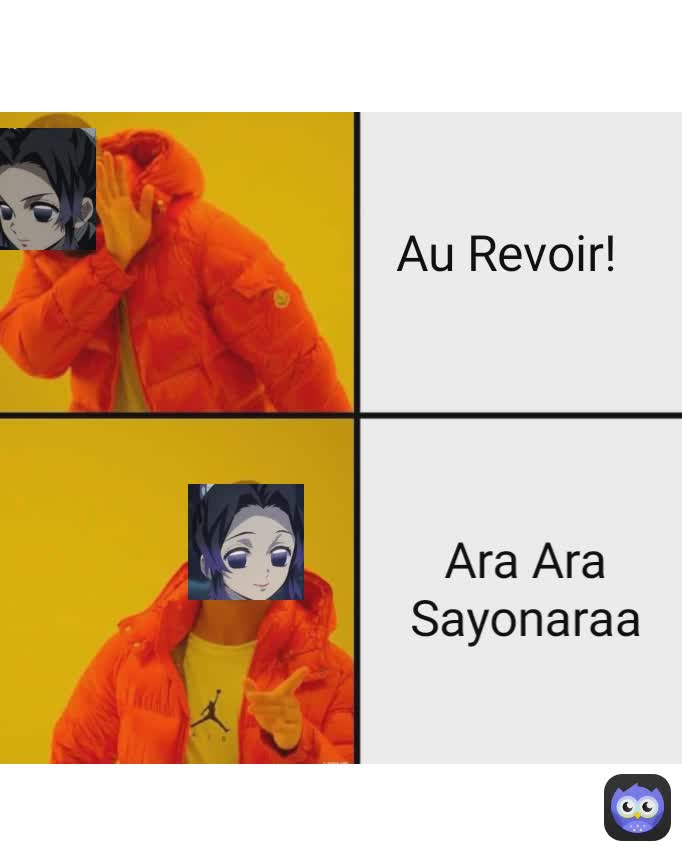 Ara Ara Sayonaraa Au Revoir!