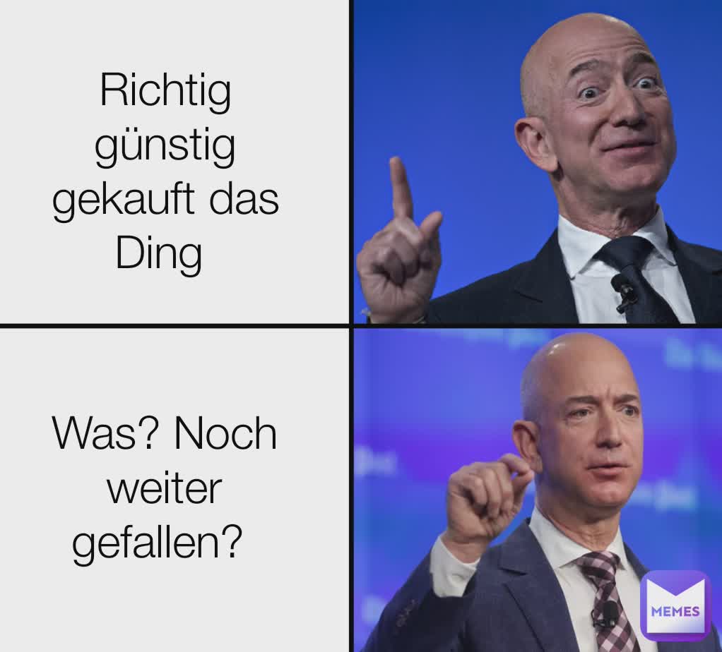 Richtig günstig gekauft das Ding  Was? Noch weiter gefallen? 