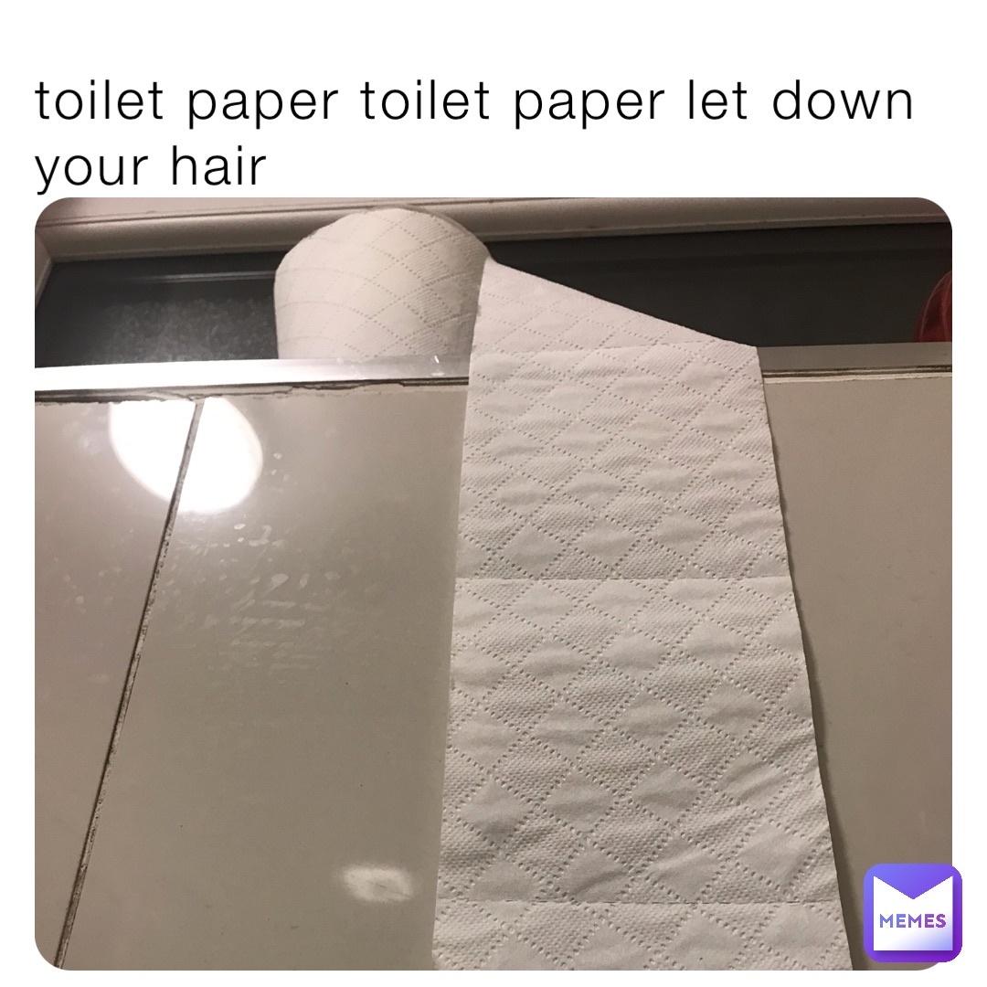 toilet paper toilet paper let down your hair