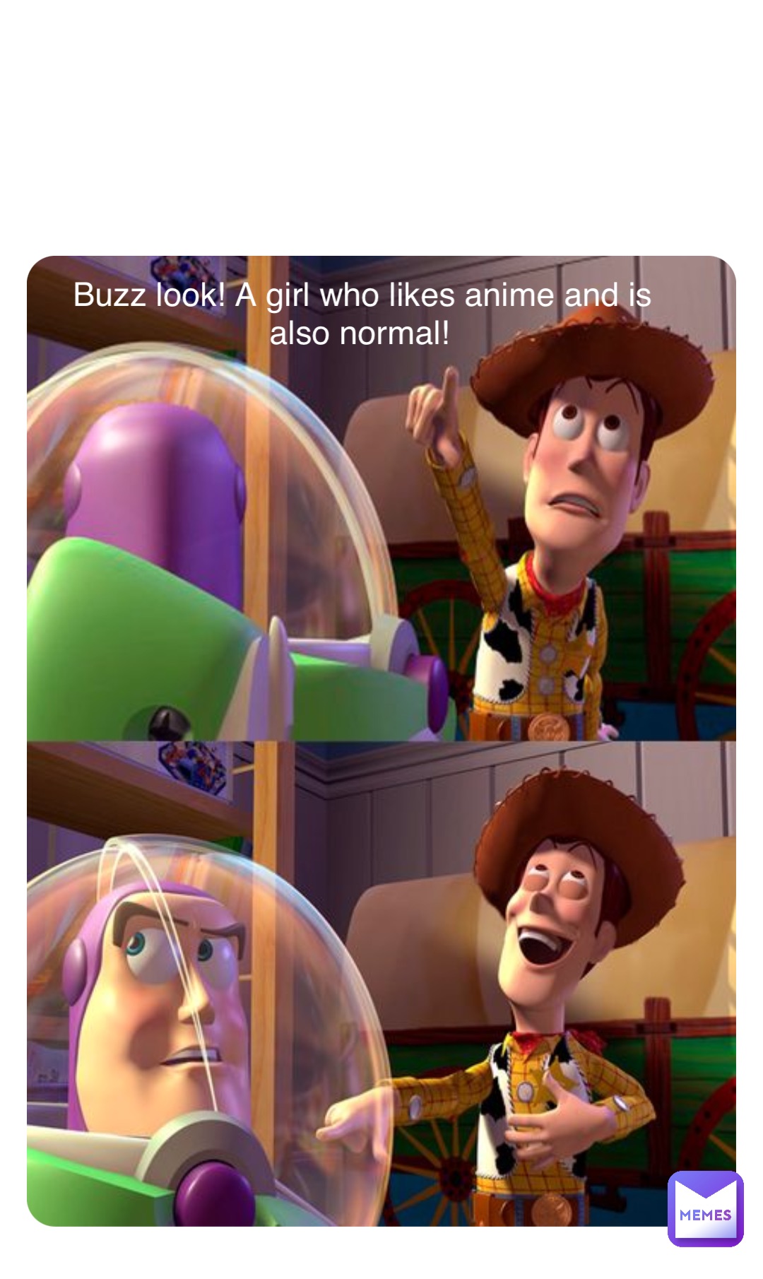 Buzz look! A girl who likes anime and is also normal!