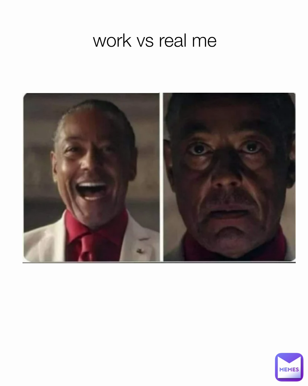 work vs real me