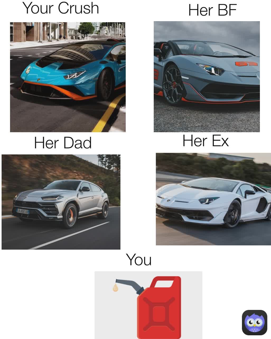 You Her Ex Her Dad Her BF Your Crush
