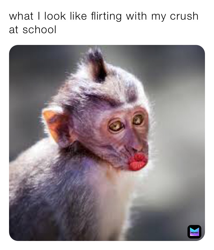 what I look like flirting with my crush at school 