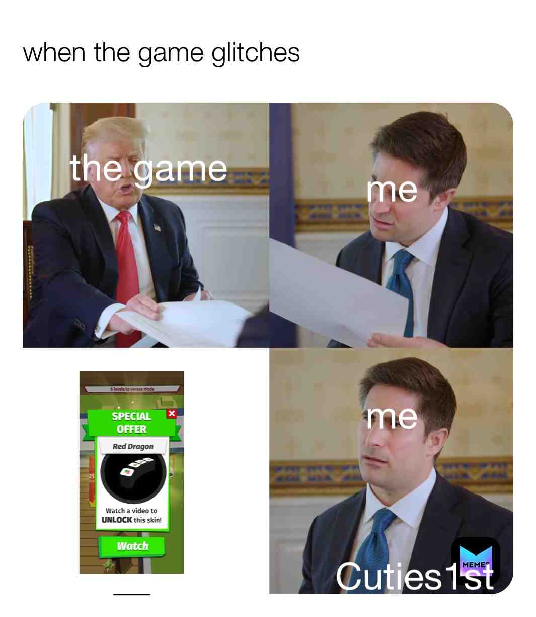 When the game glitches