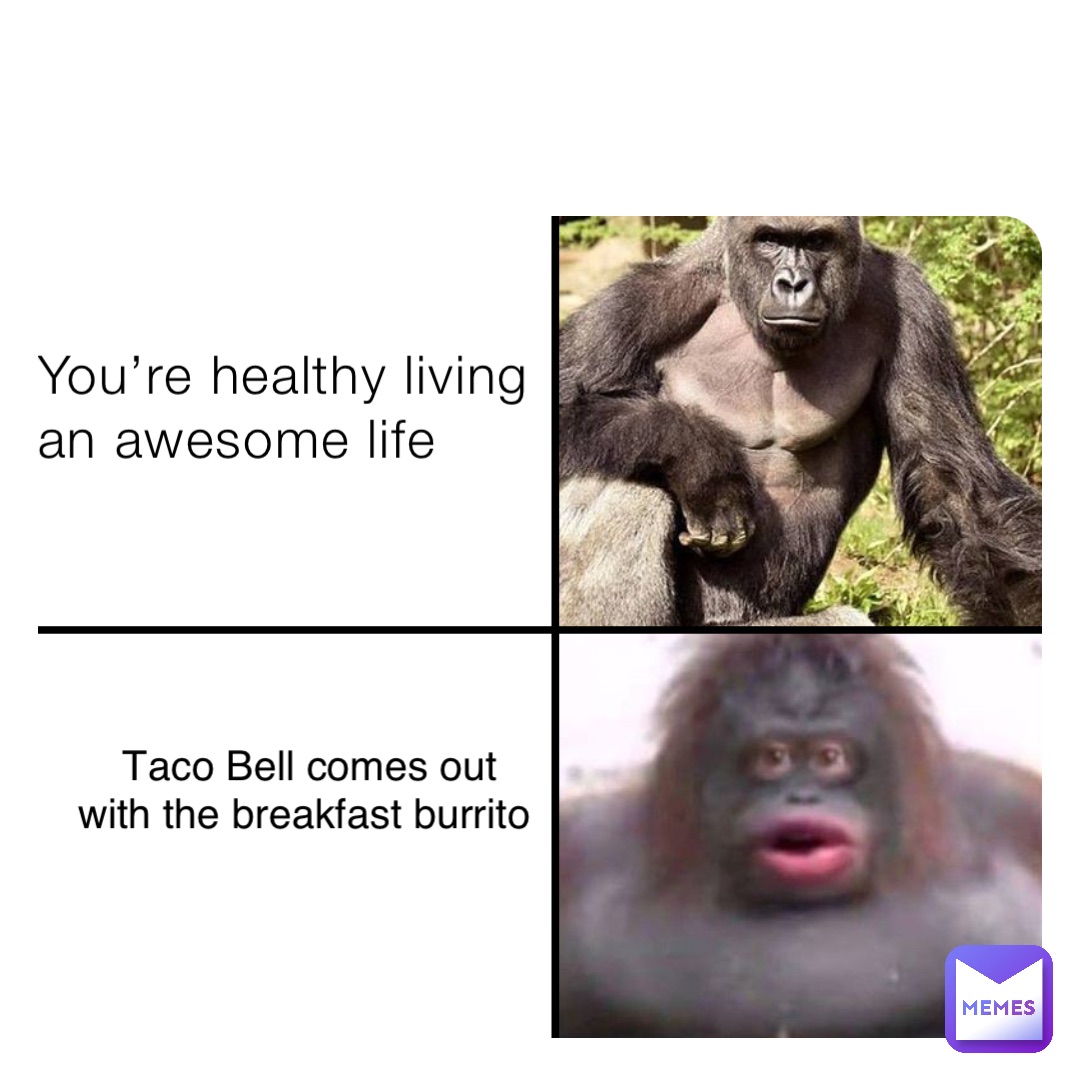 You’re healthy living an awesome life Taco Bell comes out with the breakfast burrito