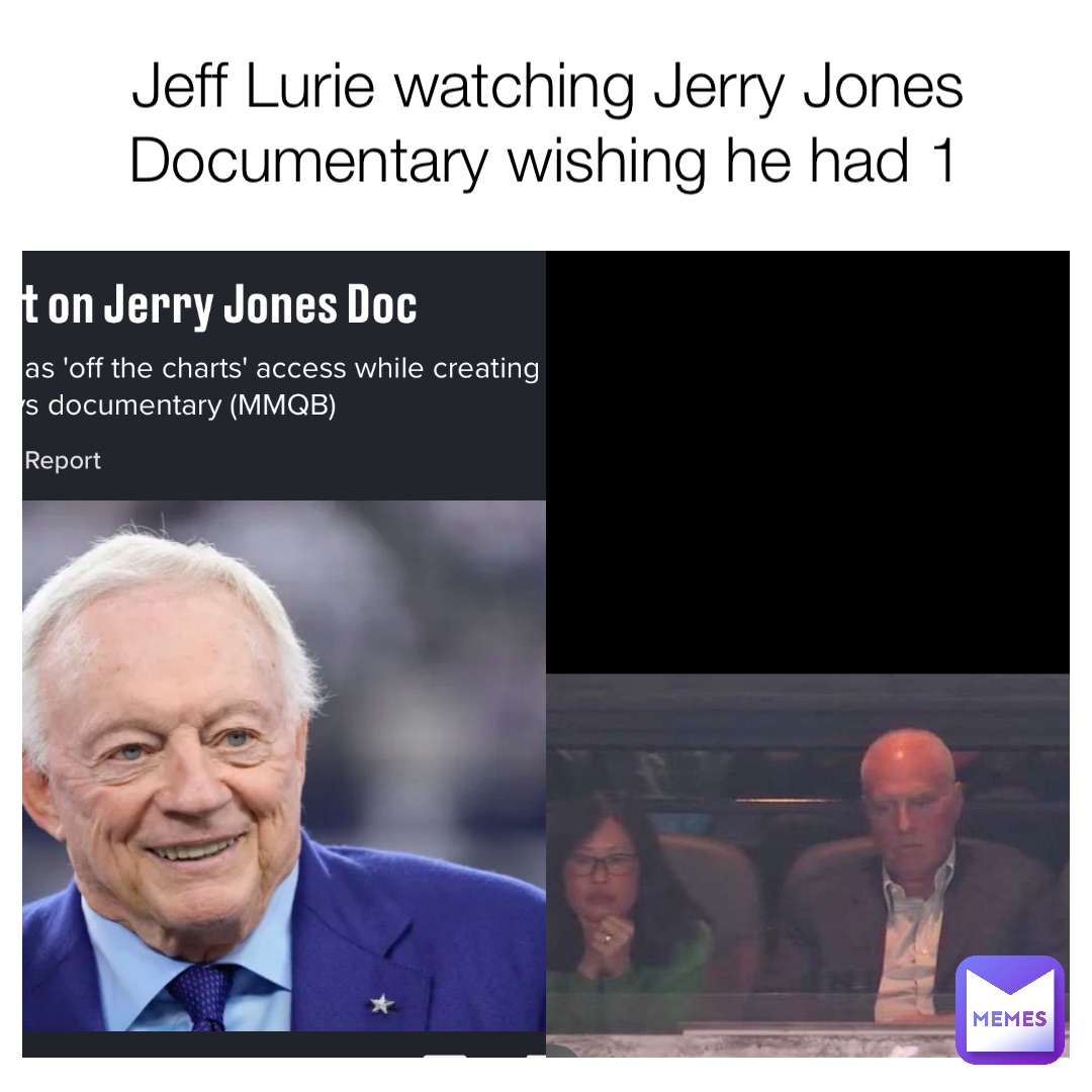 Jeff Lurie watching Jerry Jones Documentary wishing he had 1