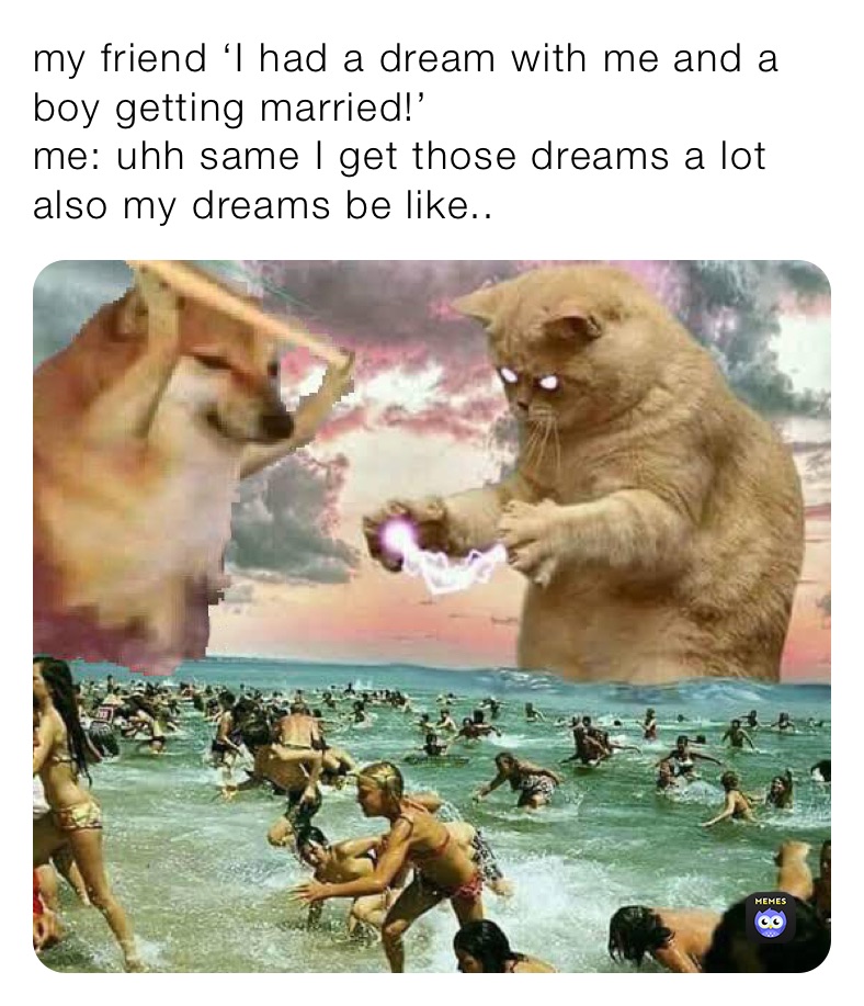 My Friend I Had A Dream With Me And A Boy Getting Married Me Uhh Same I Get Those Dreams A Lot Also My Dreams Be Like Xthe Meme Master Memes