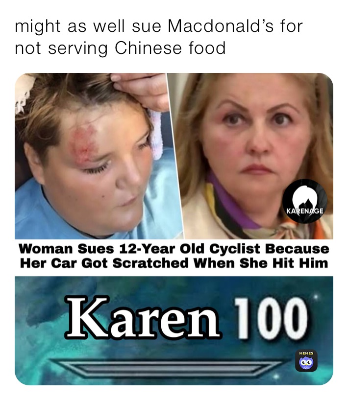 might as well sue Macdonald’s for not serving Chinese food