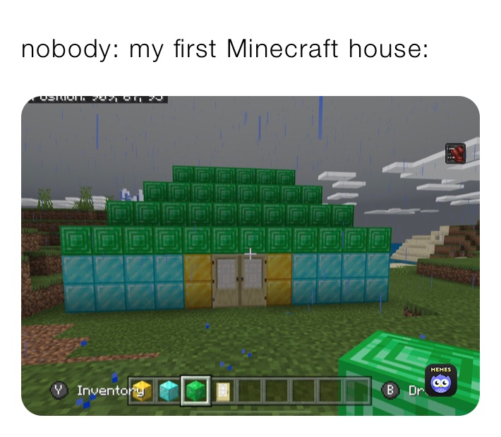 nobody: my first Minecraft house: