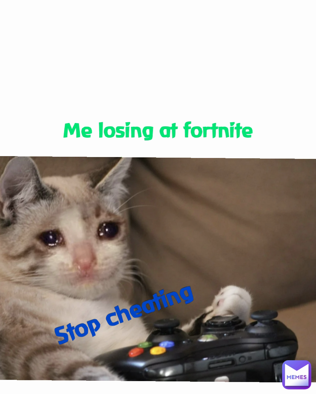 Me losing at fortnite Stop cheating