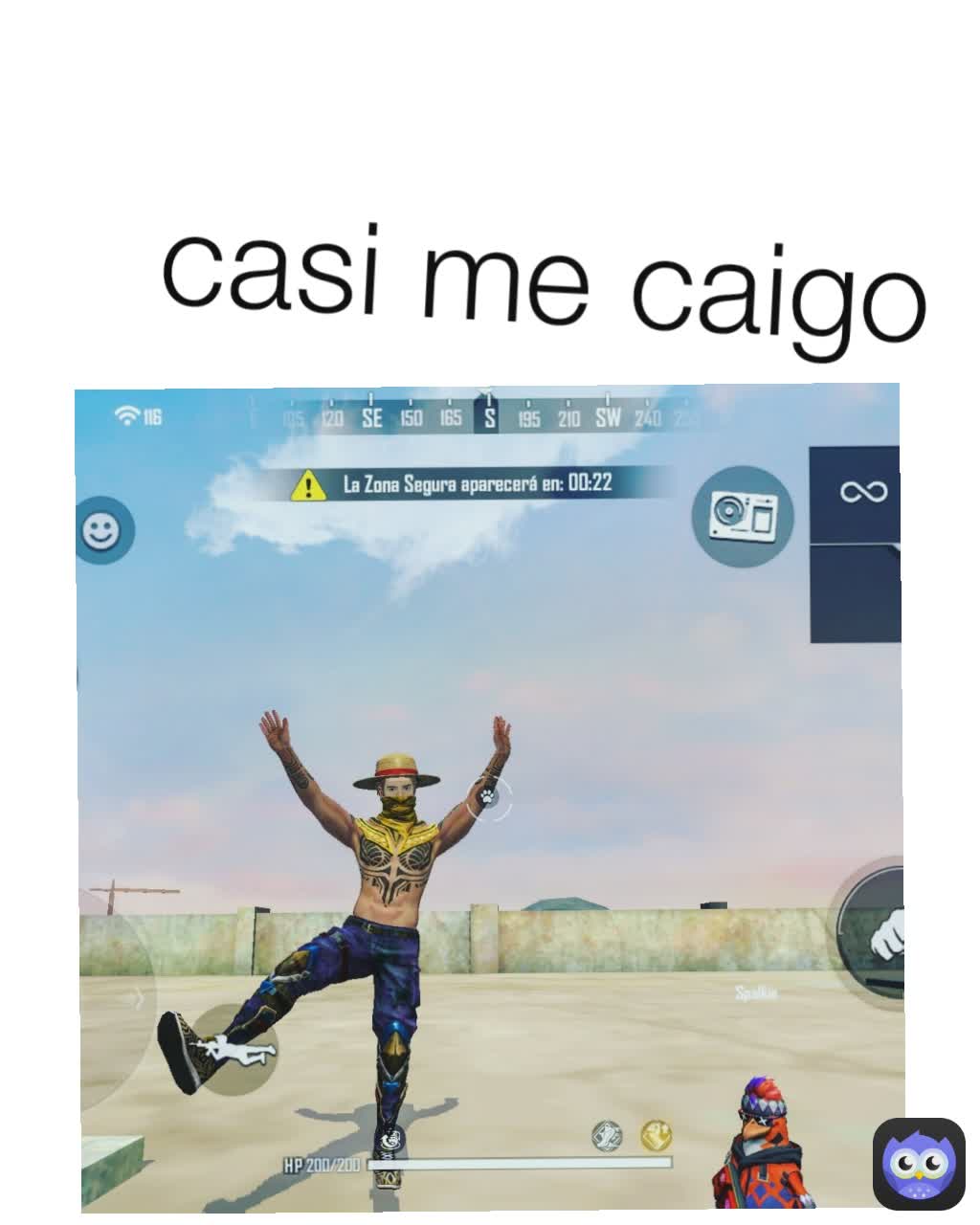 casi me caigo